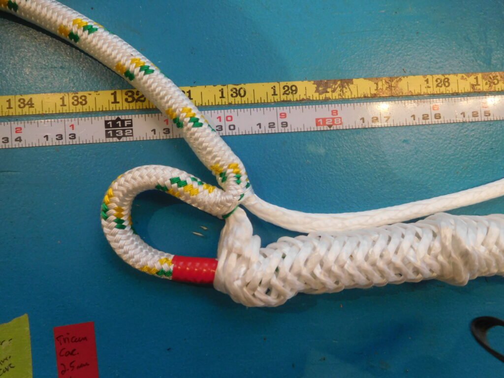 Splicing core-dependent double braid rope